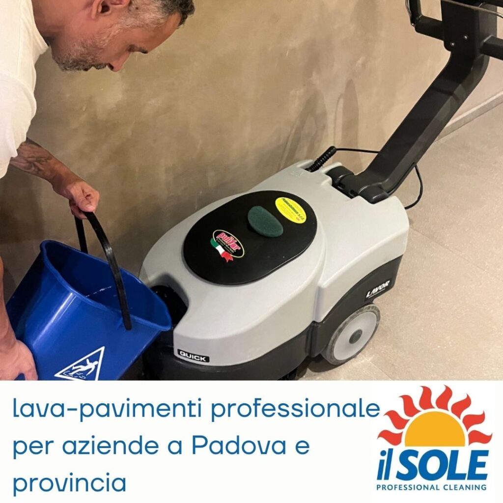 lavaggio pavimenti professionale con macchina monospazzola per aziende